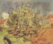 Landscape with Three and a House (nn04) Vincent Van Gogh